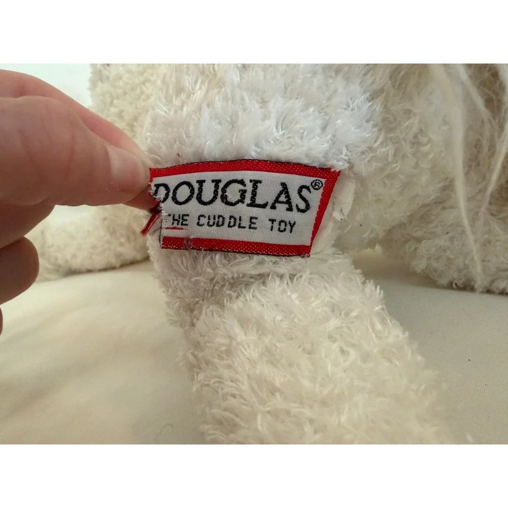 Douglas The Cuddle Toy White Unicorn Plush Gold Horn & Collar 12in